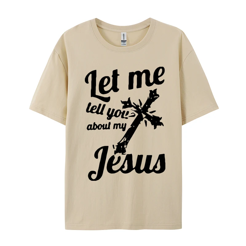 Faith Wholesale Men Tshirts Christian Printed T-Shirt Cross Themed Letter Simple Style Tops & Tees Crazy Tee-Shirt