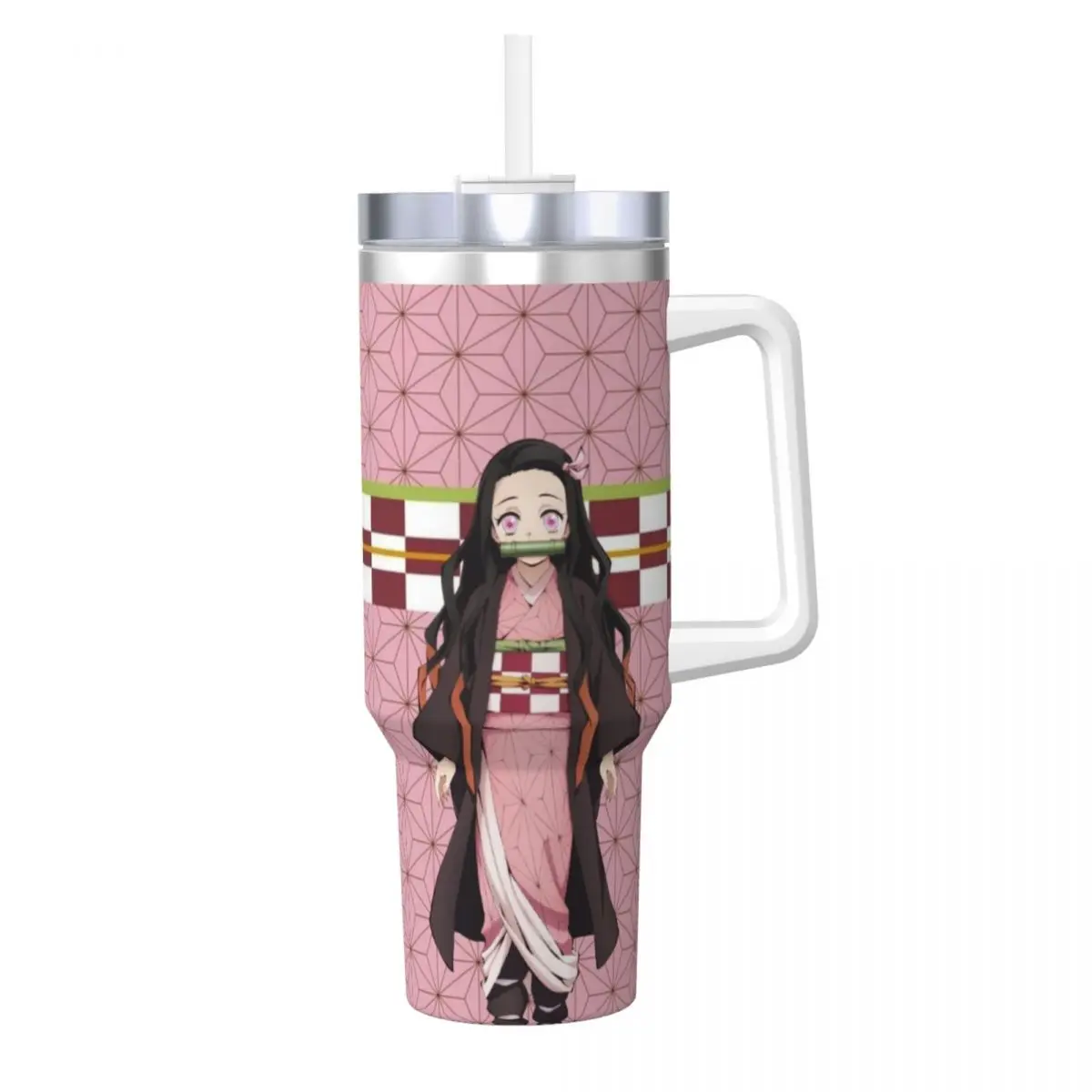 

Demon Slayer Kimetsu No Yaiba 40 Oz Ultimate Tumbler with Handle and Straw Vacuum Insulated Tumbler