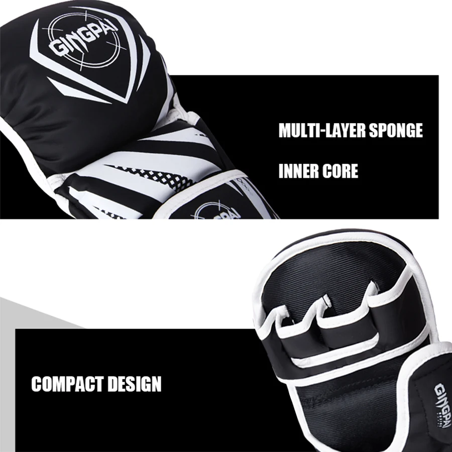 MMA Sanda Boxing Gloves Fighting Muay Thai Women Men Children Training Adult Sandbag Professional Boxing Half Finger Gloves