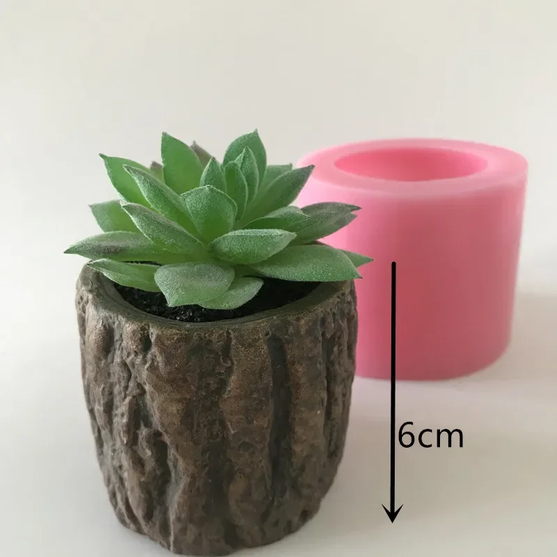 Small Round Cement Planter Maker Silicone Plaster Flower Pot Molds DIY Cactus Vase Making Mould