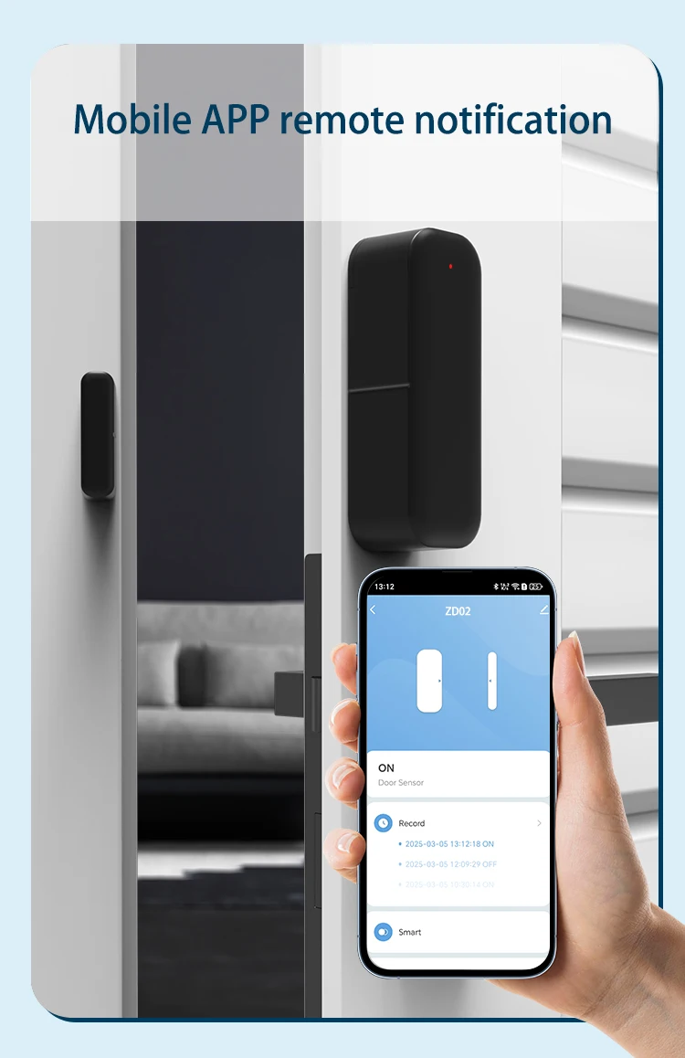 Tuya WiFi เซ็นเซอร์ประตูเซ็นเซอร์หน้าต่างสมาร์ทหน้าแรกเครื่องตรวจจับประตูไร้สาย Smart Life APP รีโมทคอนโทรลสําหรับ Alexa Google Home