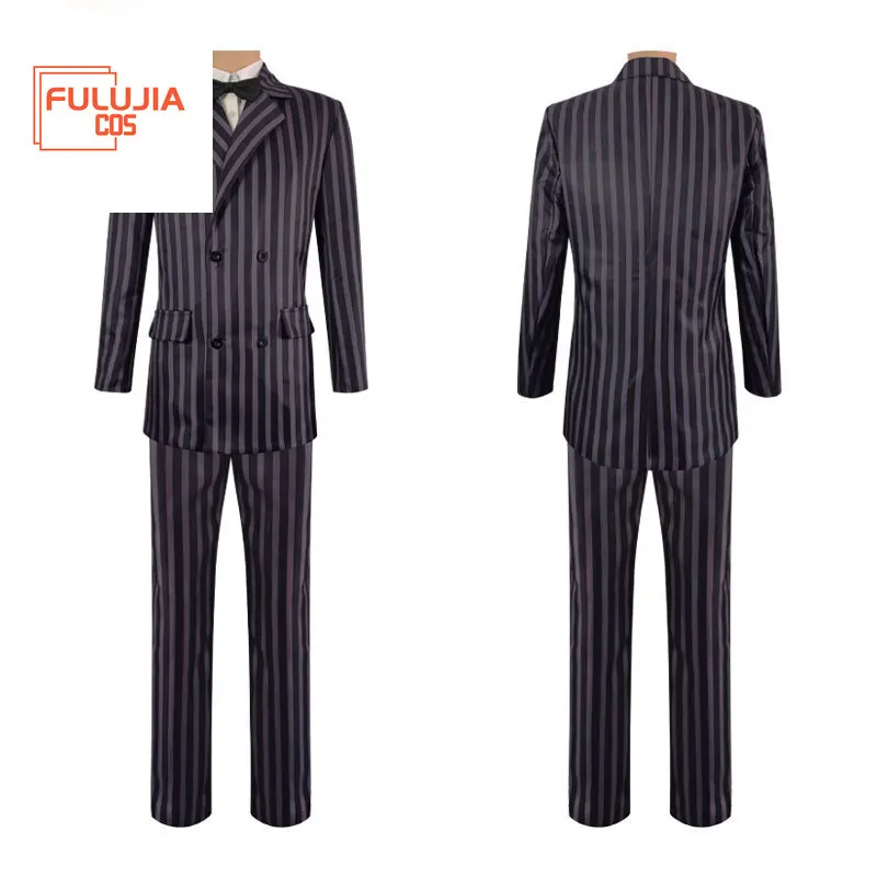 

Fulujiacos Addams Cosplay Costume Outfit Halloween Suit Party Dress