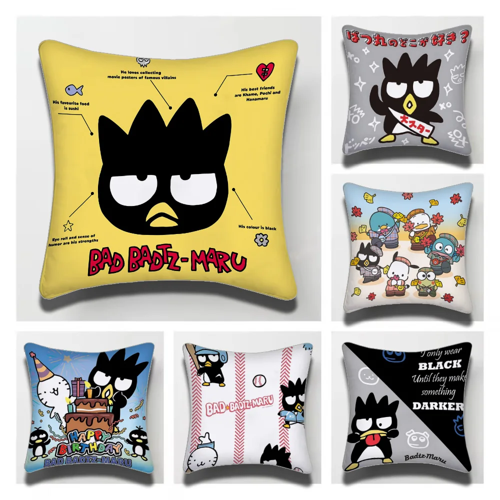 Sanrio BadBadtz-maru Anime  Personalized Pillow Cover Kids Bedroom Wild Party Decor Pillowcase kid Birthday shower Gift