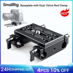 SmallRig Camera Tripod Mounting Baseplate with 15mm Rod Clamp Railblock for Rod Support / Dslr Camera Quick Release Plate -1775