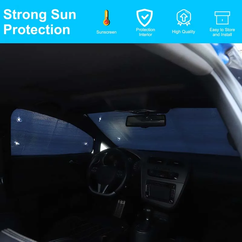 

Aluminum Foil silver For Seat Leon 2008-2012 Car full window glass anti-ultraviolet sunshade Car interior protection accessories