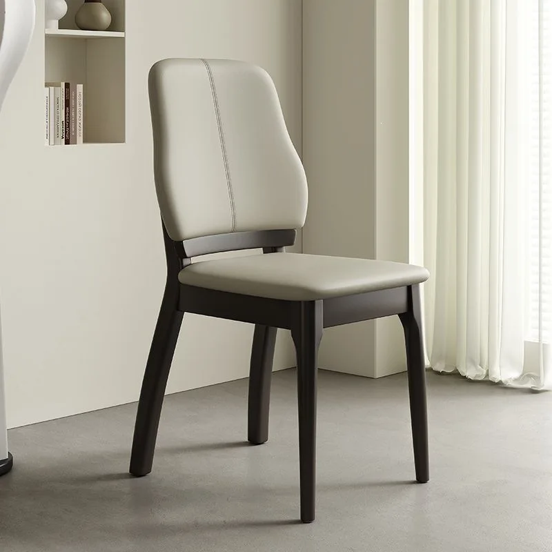 Solid Wood Dining Chair, Modern Minimalist Premium Backrest Stool for Home Restaurant Hotel