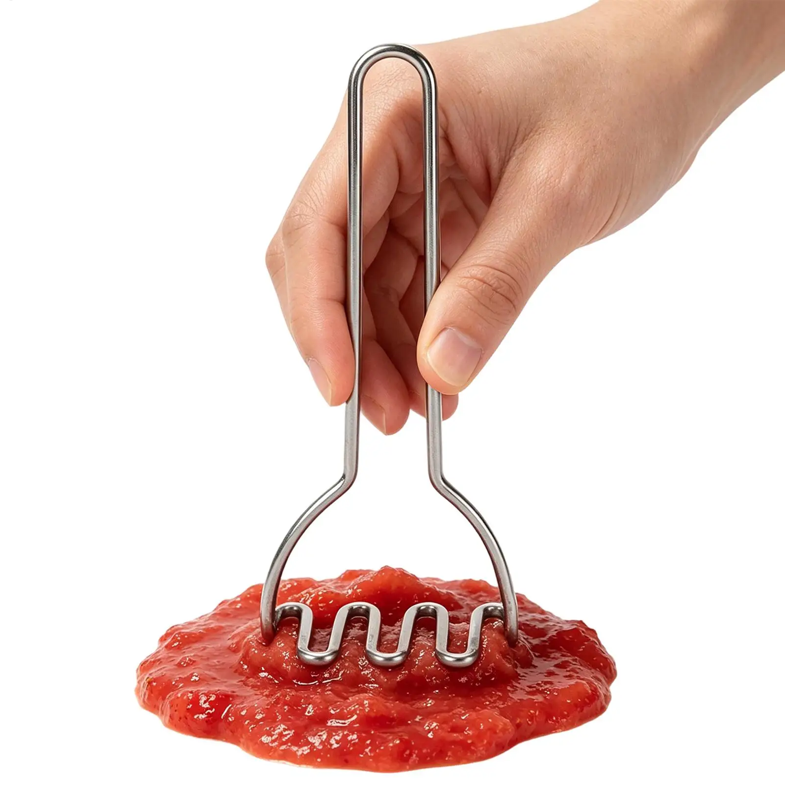 NEW Potato Masher Rustproof Dishwasher-Safe Stainless Steel Masher For Banana Avocado Bean Fruit Vegetable Garlic Egg Strawberry