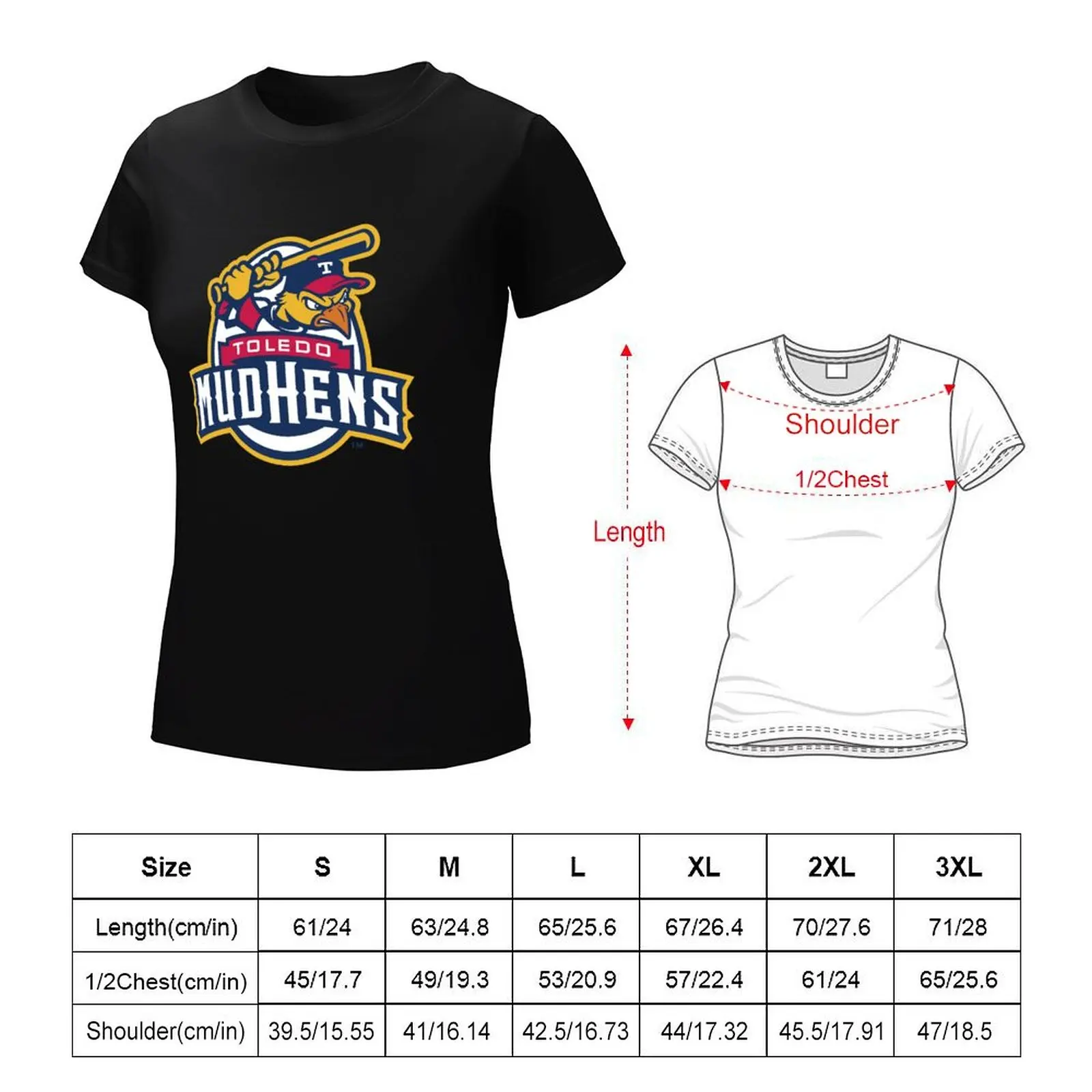 Camiseta con logotipo de Toledo of Mud at Hens para mujer, camisetas gráficas, camisetas gráficas, camisetas de manga corta, ropa de verano