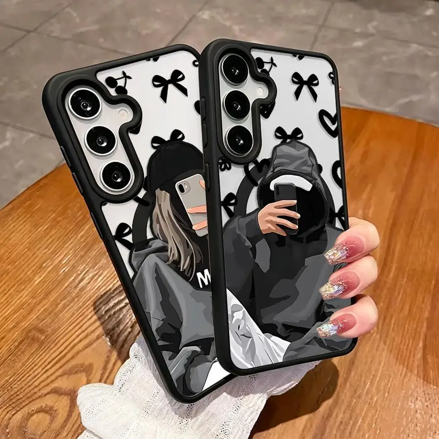 Cool Couple Case for Samsung Galaxy A57 A37 A26 A17 A25 F17 A54 A36 A55 A35 A16 A15 A56 A27 M17 Phone Cover