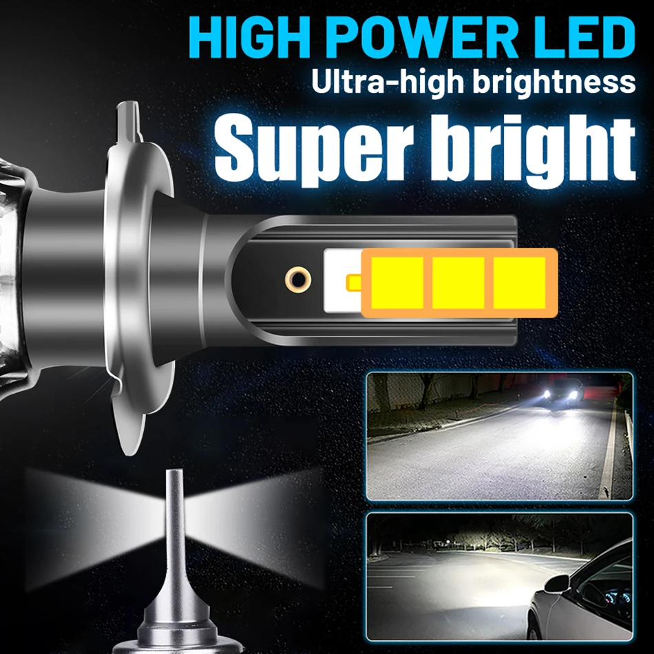 Bulvision H4 LED Headlight 5000000LM 1500W LED H7 H1 H11 H8 H9 9005 9006 HB3 HB4 4300K 6500K 8000K PTF Ice Bulb Auto Fog Lights