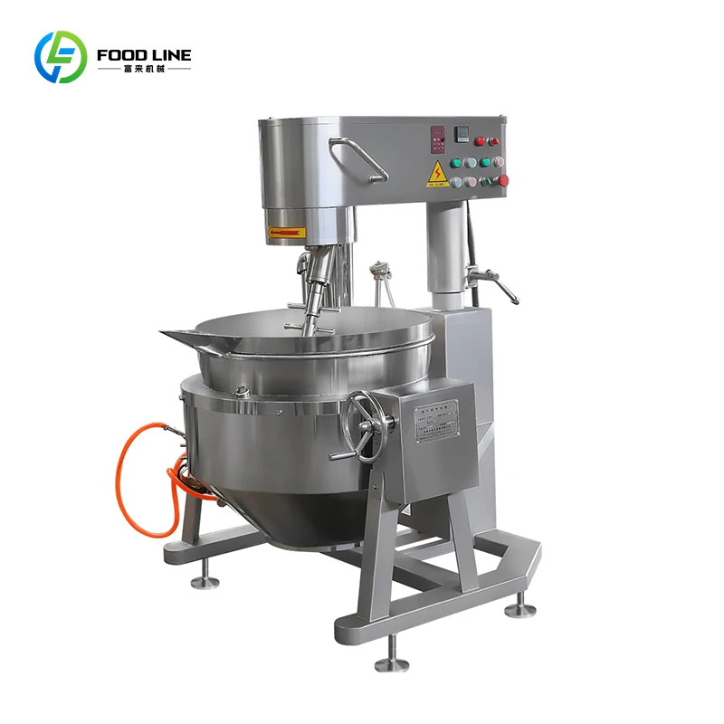 Automatic Jacketed Steam Kettle 100-600L Electric Gas Planetary Stirring Cooking Mixer 220V/380V 1 Year Warranty