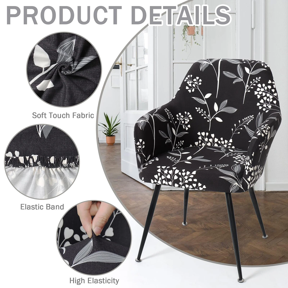 Chair Covers Stretch Cover Swing Chairs With Armrests Removable Protective Cover For Office Chairs Dining Room Dressing Chair