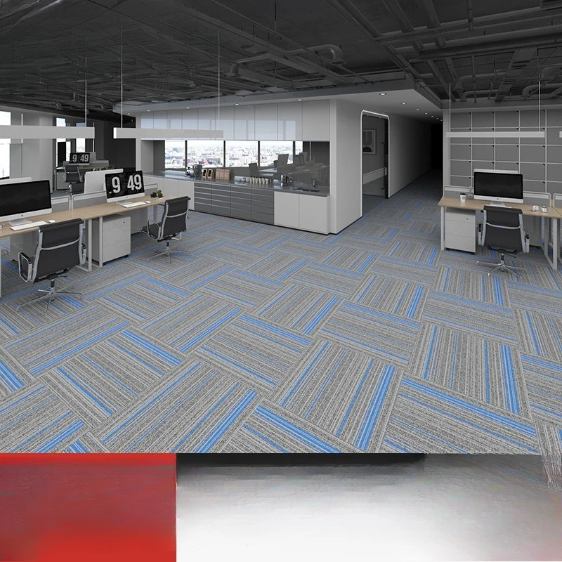 Room office splicing square, commercial PVC thickened flame retardant meeting room, company cement floor carpet directly laid