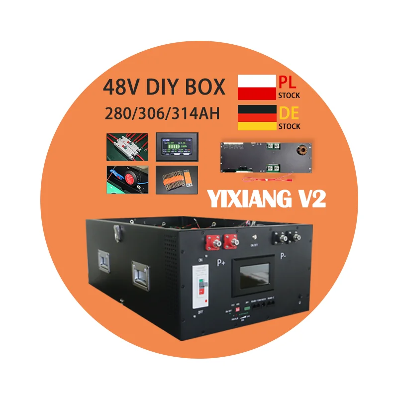 V2 box New design DIY box 16S 5l2 V 280Ah Lifepo4 battery box with fire extinguishing aerosol