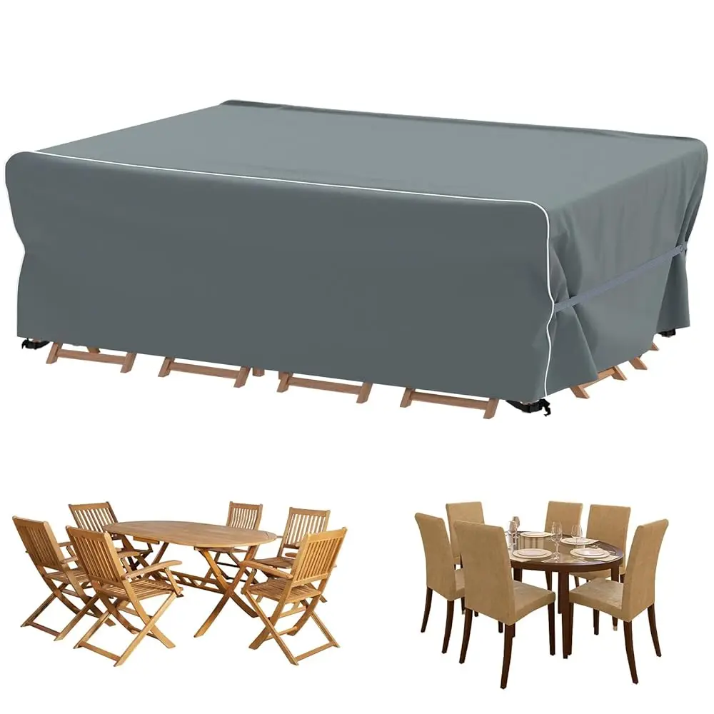 

Patio Furniture Set Cover - Heavy Duty 420D Waterproof Weatherproof Sofa Couch Set Covers Garden Dining Table Chair Set Cover