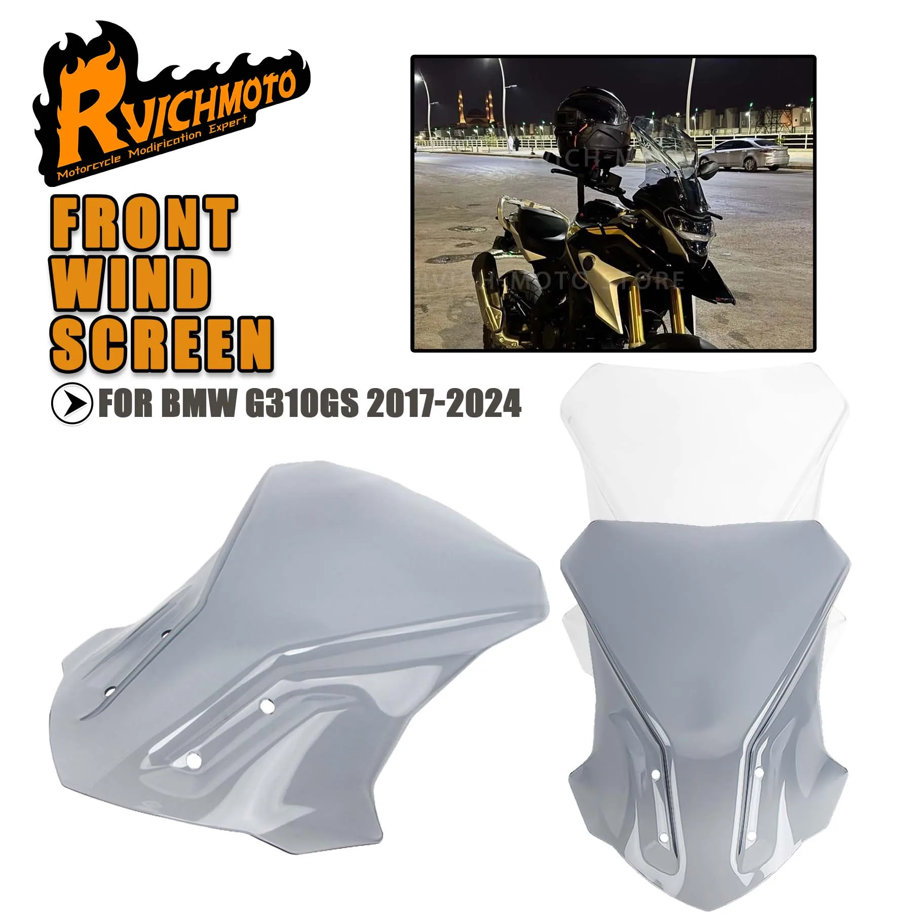 G 310GS 310 GS Motorcycle ABS Windscreen For BMW G310GS 2017-2024 Fairing Windshield Deflector Protector Cover Front Wind Screen