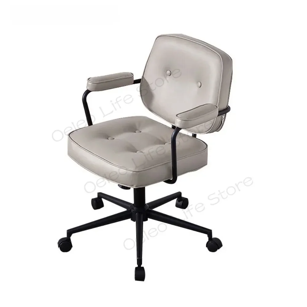 Luxury Office Chair for Home and Office Use - Ergonomic Study Back Desk Chair with Adjustable Height