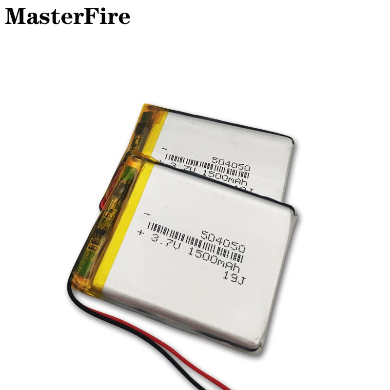 Walkie-talkie用の充電式リチウムポリマー電池,Bluetoothキーボード,ソーラーライト用,504050 V,3.7 mAh,バッチあたり10個,1500