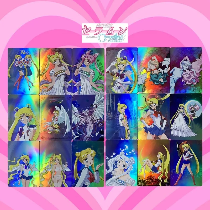 

Набор из 18 коллекционных карточек «Сейлор Мун»: серия «Перспективная глава», DIY, складные, с блестками, аниме, мультфильм, Сейлор Меркури, игровая коллекция, игрушка, подарок