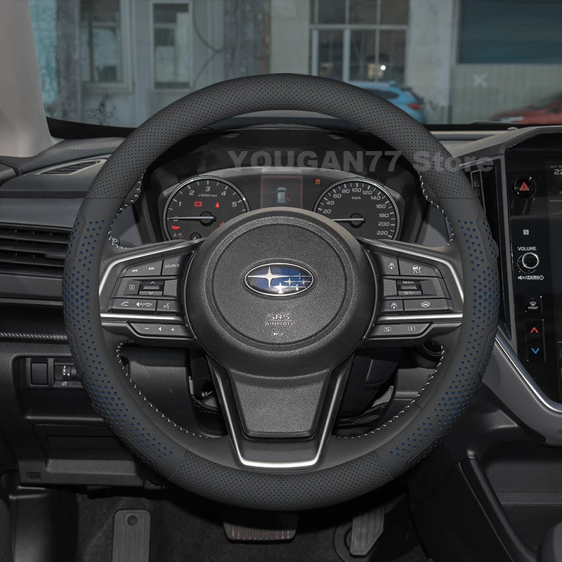 

Leather Car Steering Wheel Cover For Subaru Crosstrek 2021-2024 2025 Ultra Thin Auto Steering Wheel Subaru Crosstrek Accessories