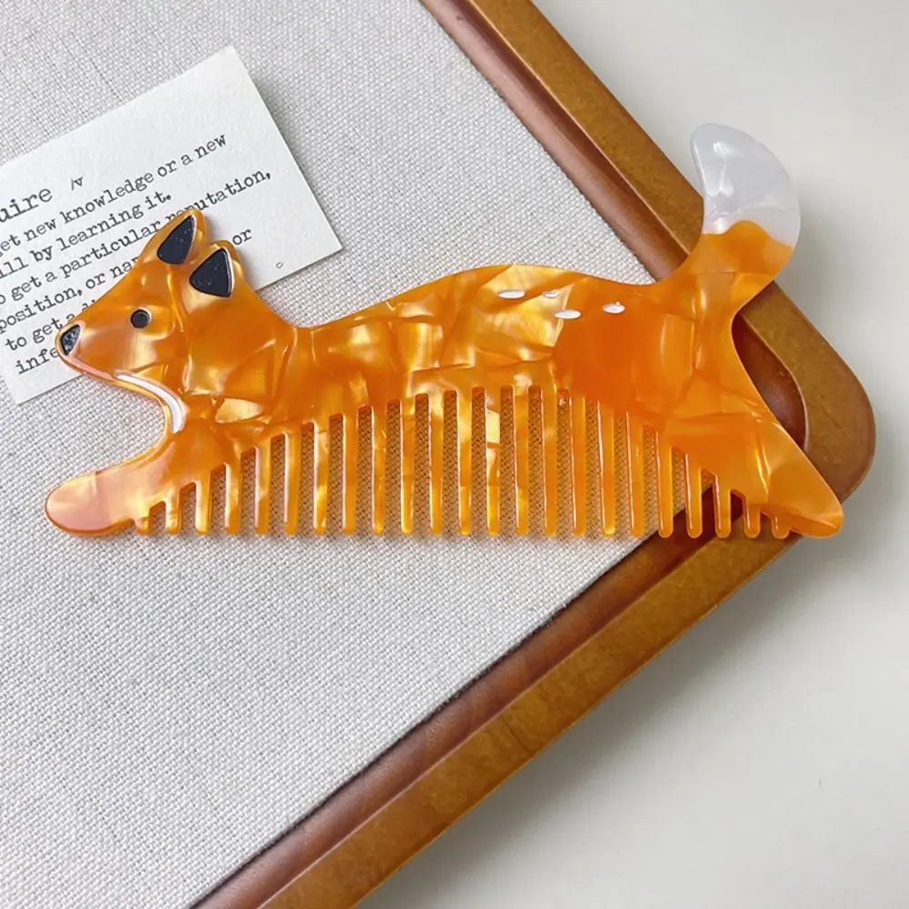 Hair Care Tulip Acetate Comb Cartoon Puppy Makeup Comb Wide Toothed Hair Accessories Hairdressing Combs Barber Shop Salon