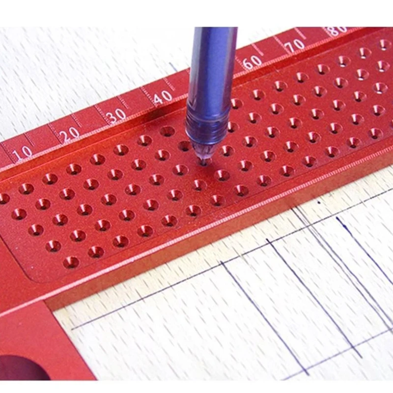 Woodworking Scriber Marking Line Ruler Adjustable Aluminum T-Square Ruler Line Drawing Ruler Adjustment Scale Tool