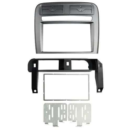 Imagen 2 del producto Fascia de Radio de coche doble 2 Din apto para Fiat Grand Punto 2005-2009 rueda izquierda montaje en tablero instalación molduras de Marcos Kit estéreo