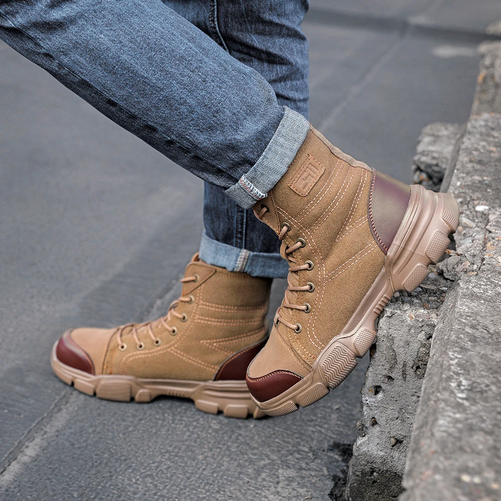 مستودع ، التعدين قماش أحذية عمل السلامة الرجال الصلب العمل أحذية رياضية أحذية غير قابلة للتدمير مكافحة سحق المضادة للثقب أحذية عمل الذكور