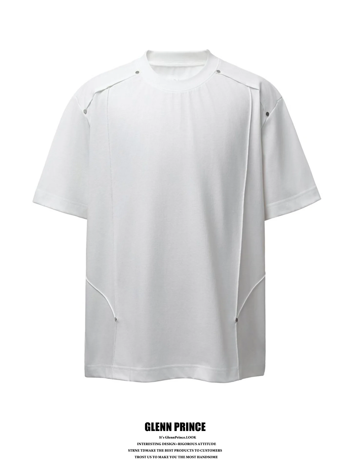 

GPstudio American High Street Deconstructed Splicing Heavyweight Men's T-shirt Summer Casual Loose Short Sleeve Fashion