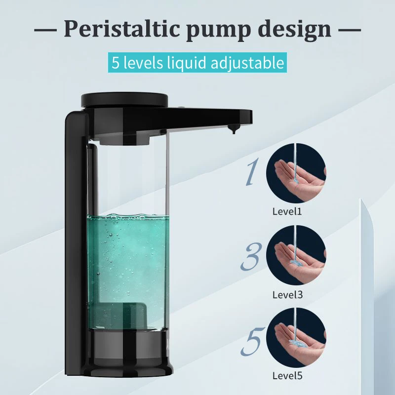 AIKE Automatic Liquid Soap Dispenser For Kitchen Soap Detergent Dispenser For Dishes Washing USB Rechargeable Sensor Dispenser