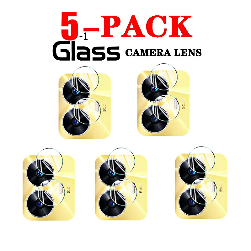 5-1PCS Glass For Realme C55 C11 2021 C31 C35 C25S C25 C21Y C30 C33 Screen Protector Tempered Protective Camera Film Realme C55