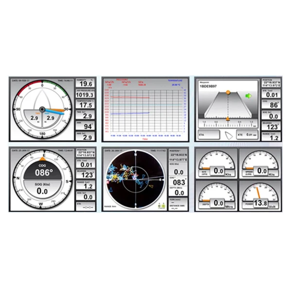 Layar Multi-fungsi KMR-6 5,6 inci Dengan Multiplexer NMEA KMR-7