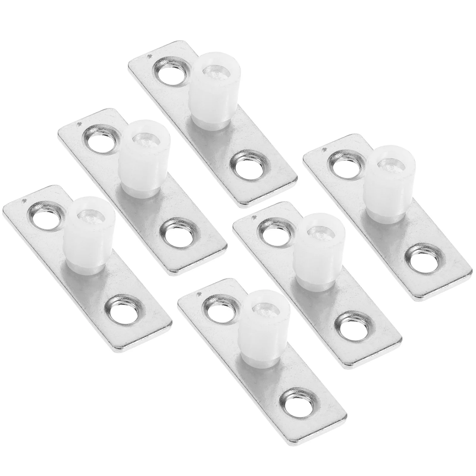 Rolos de porta deslizante, 6 peças, guias de piso de nylon, pista de porta de celeiro resistente, eixo de 10mm, plástico branco, hardware suave e silencioso