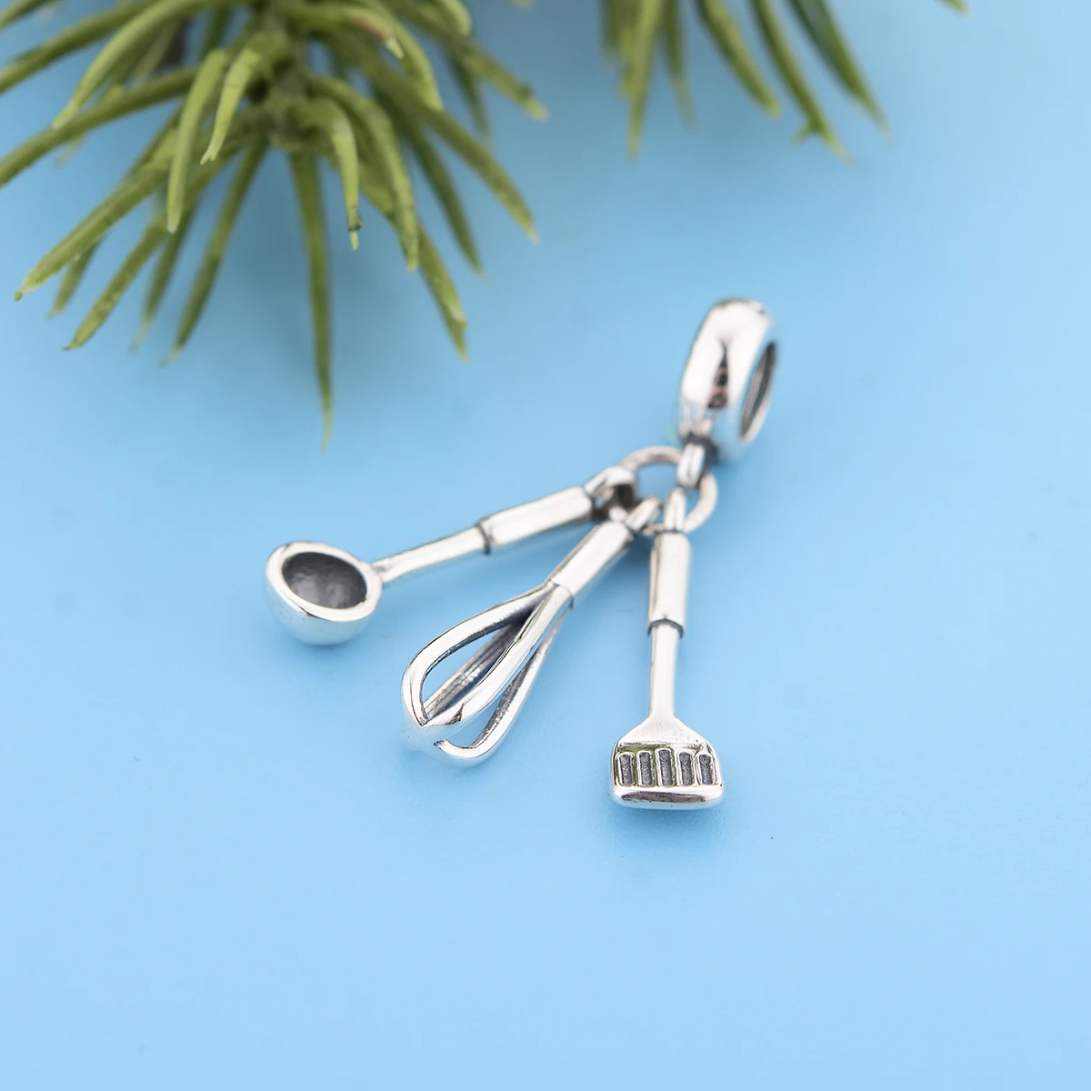 FC Jewelry Fit Original Pan Charms Bracelet 925 Sterling Silver Chef Kitchen Soup Spoon Fork Stirrer Bead Making Berloque New