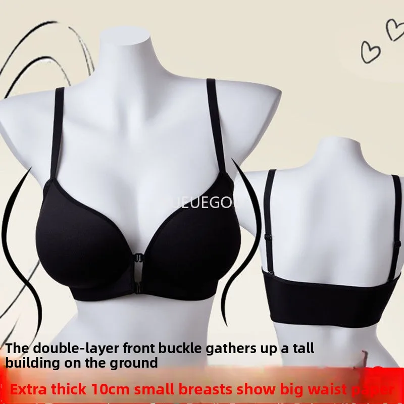 

Бюстгальтер с фиксированной чашкой Extreme Push Up, 10 см, ультра толстая подкладка для маленькой груди, передний крючок, фиксирующий зазор и манга-лифт, сексуальное нижнее белье с глубоким вырезом