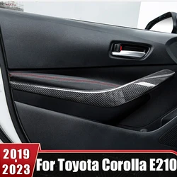 For Toyota Corolla E210 2019 2020 2021 2022 2023 Hybrid Carbon Car Door Inner Handle Frame Trim Stickers Protector Accessories