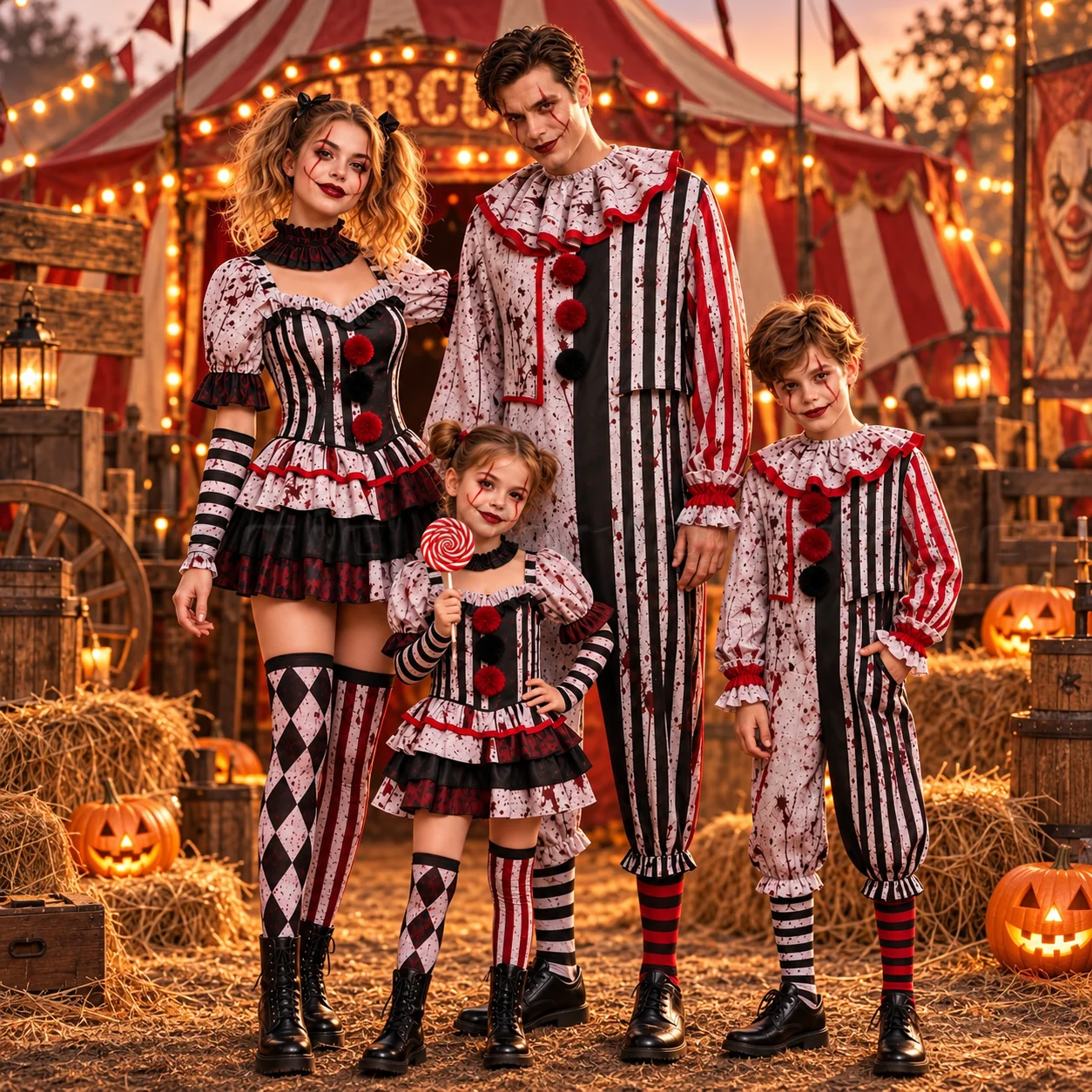 Disfraz de Payaso Joker de Terrifier, Calcetines, Mono para Hombre, Disfraz de Mujer, Traje de Terror para Juego de Roles, Disfraz de Halloween, Carnaval, Fiesta