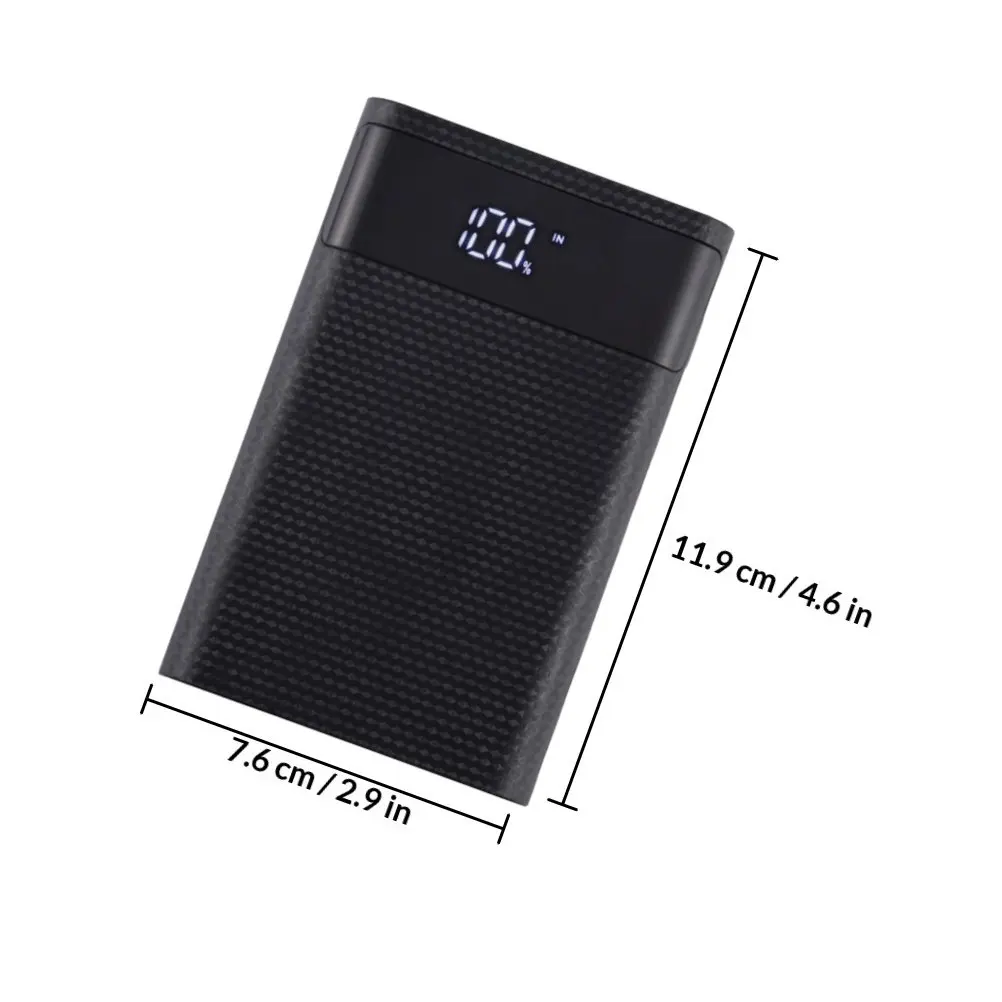 DIY 4-Slot 18650 Power Bank Battery Charger Case USB Output Portable Lightweight Battery Box Charger for Mobile Use
