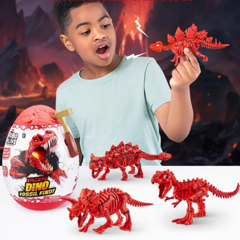 Zuru Lebo Blastosaurus Dinosaur Egg Volcanic Fossil Digger Boys And Girls Blind Box Toy Ornaments Gift Red Tyrannosaurus Rex