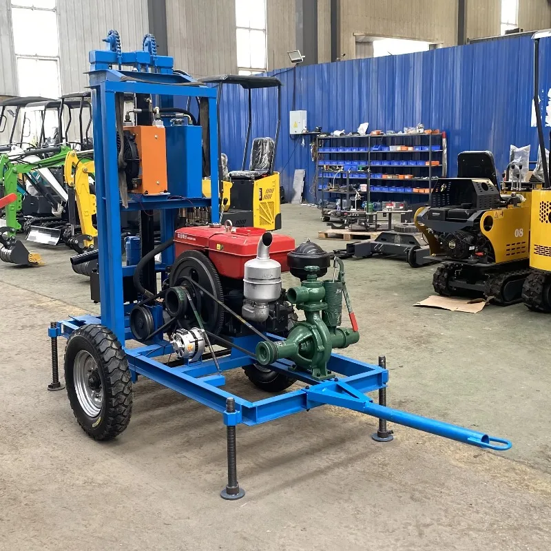 Customized Diesel Hydraulic 100-180m Well Drilling Machine Wheel-Type High Quality Hydraulic Water Well Drilling Rig