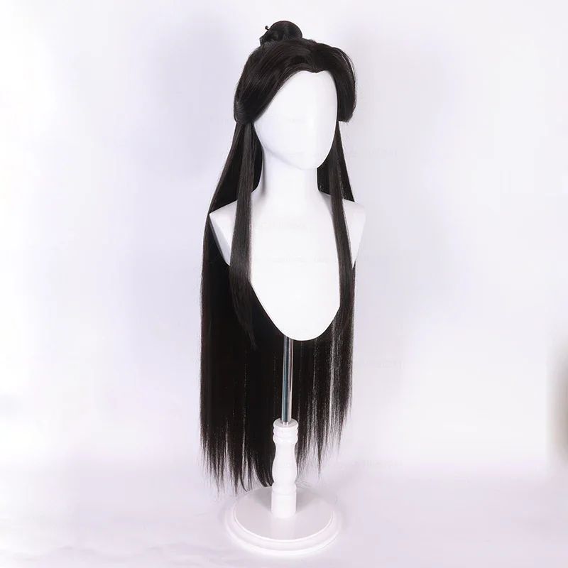 Anime Heaven Official's Blessing Cosplay Xie Lian Wig Black Hair Tian Guan Ci Fu Hanfu Wigs hat XieLian Cosplay Wig + Wig Cap