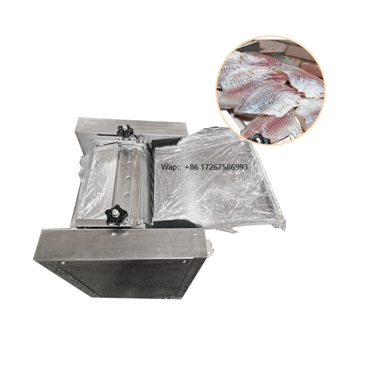 Máquina de eliminación de bagre Tilapia de calamar de mesa, máquina de filete de pescado para Europa