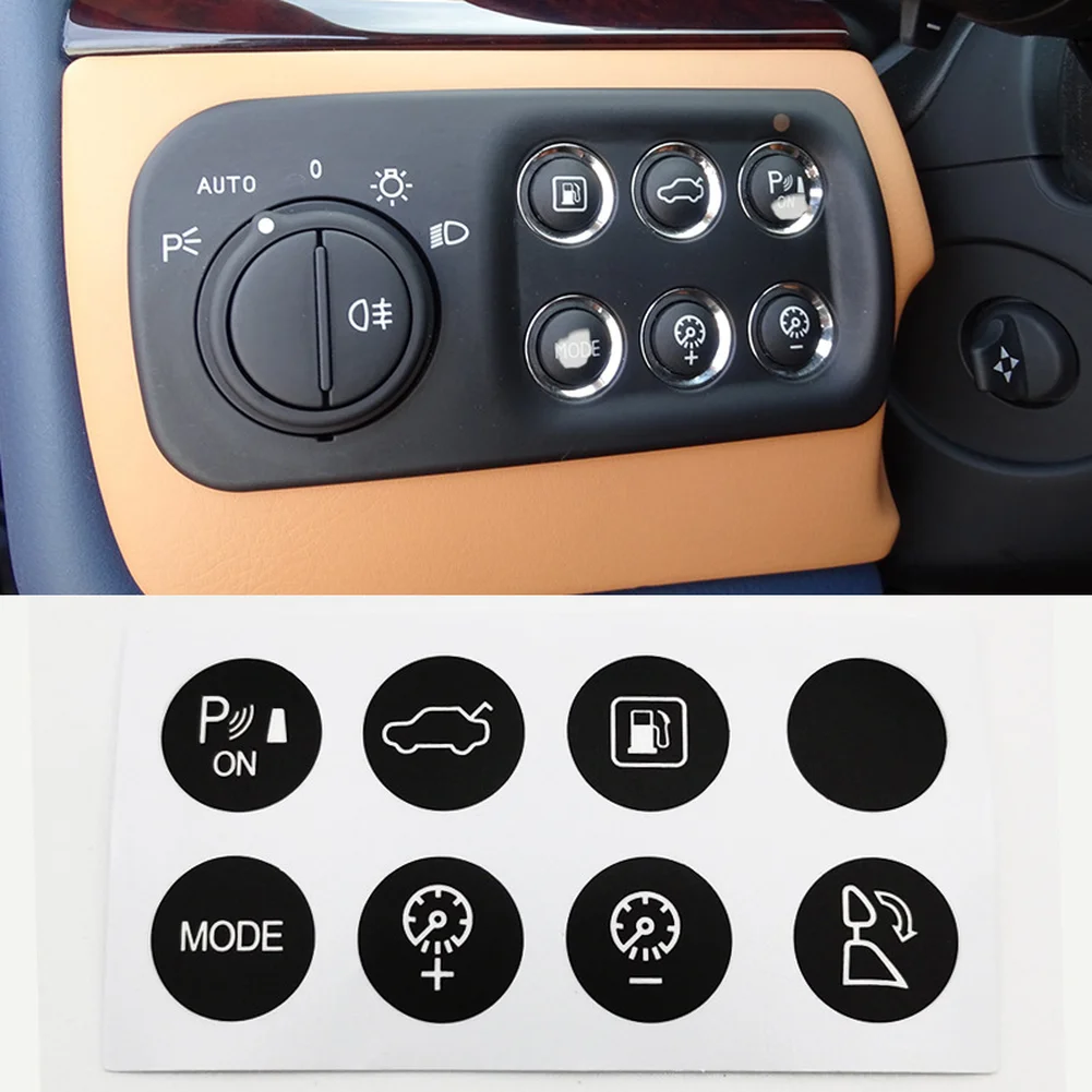 Parking Sticker Cruise Button Decal Car Button Repair Black Overlay Reduced Light Penetration Illuminated Lettering