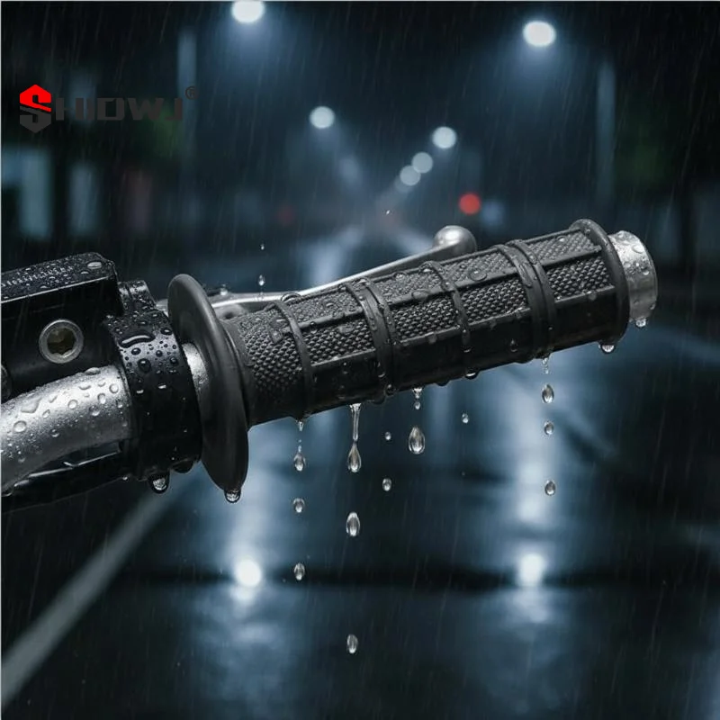 Universal Motorcycle Rubber Handle Grips Non Slip Texture R Options For Offroad Dirt Bike Riding