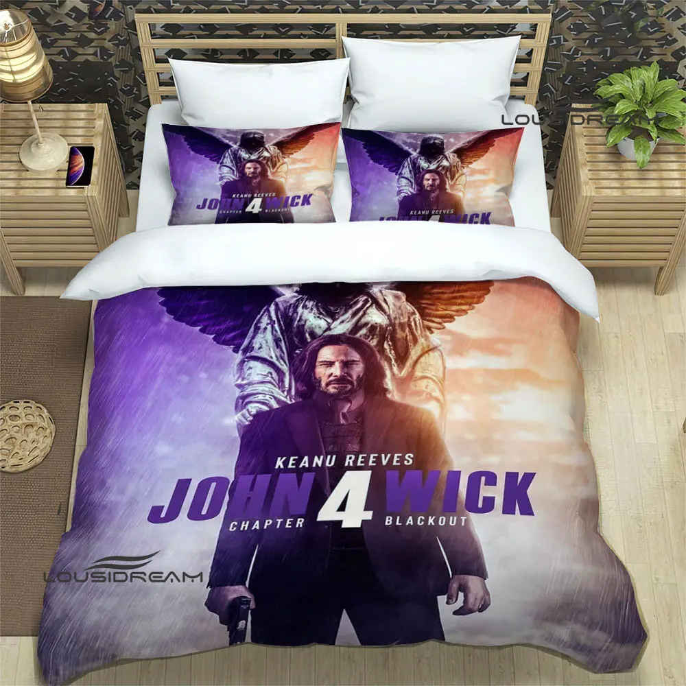 Movie John Wick printed Bedding Sets exquisite bed supplies set duvet cover bed comforter set bedding set luxury birthday gift