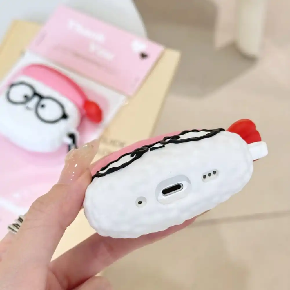 حار لطيف الكرتون نظارات السوشي حقيبة سماعة الاذن ل AirPods 1 2 3 Pro 2rd لينة سيليكون الغطاء الواقي متوافق مع Airpods 4