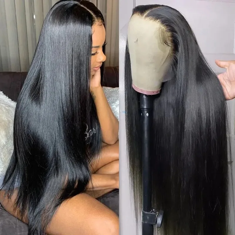 250% Density 13X4 HD Lace Front Wig Straight Lace Human Hair 100% Brazilian Human Hair Wig Natural With Baby Hair For Women