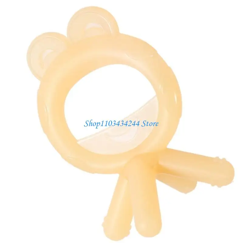 

Silicone Teether for Infants Fog Baby Toothbrush Teether Silicone Soothing Perfect for Teething Comfortable & Play
