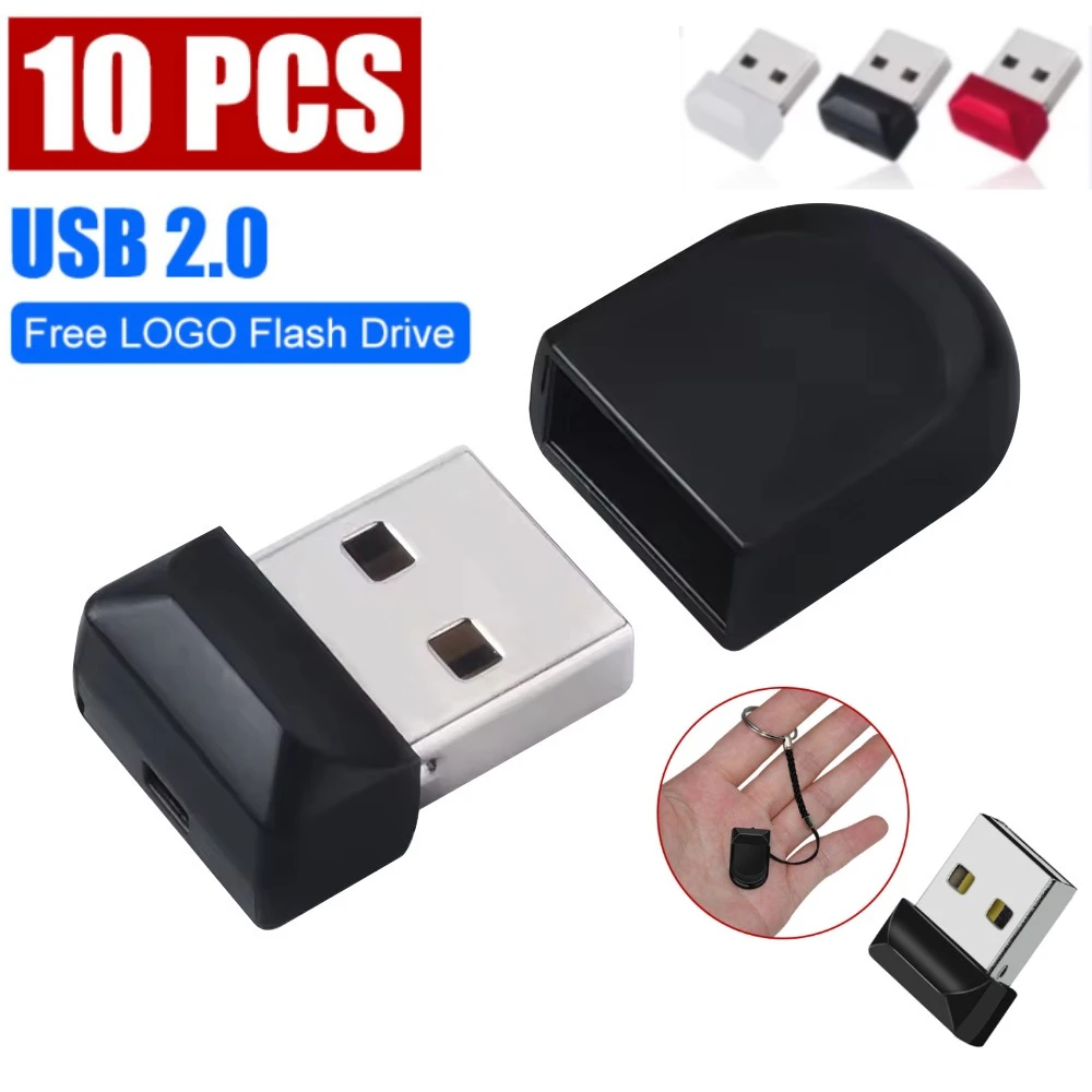 

10 PCS/LOT Mini High-speed High capacity USB Flash Drives 64GB Pen Drive 32GB Memory Stick 16GB Creative Gift U Disk Red