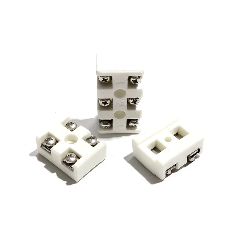 1PC High-temperature Resistant Ceramic Connector Insulation Open Wiring Terminal Strip 2-position 3-position 60A 800℃ M4 Thread